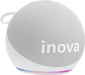 Caixa de Som, INAVA, Melhor Alto-Falante Portátil Bluetooth com Som até Hoje, Graves e Agudos Surround 360°, 20 Horas de Duração da Bateria - Compatível com Alexa (Branco)