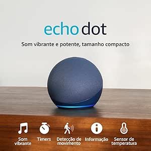 Echo Dot (Geração mais recente)  Smart speaker com Alexa, som vibrante e potente, Wi-Fi e Bluetooth  Cor Azul
